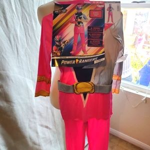 Power Ranger Pink Dino Fury Deluxe Halloween Child Costume Small S 4-6